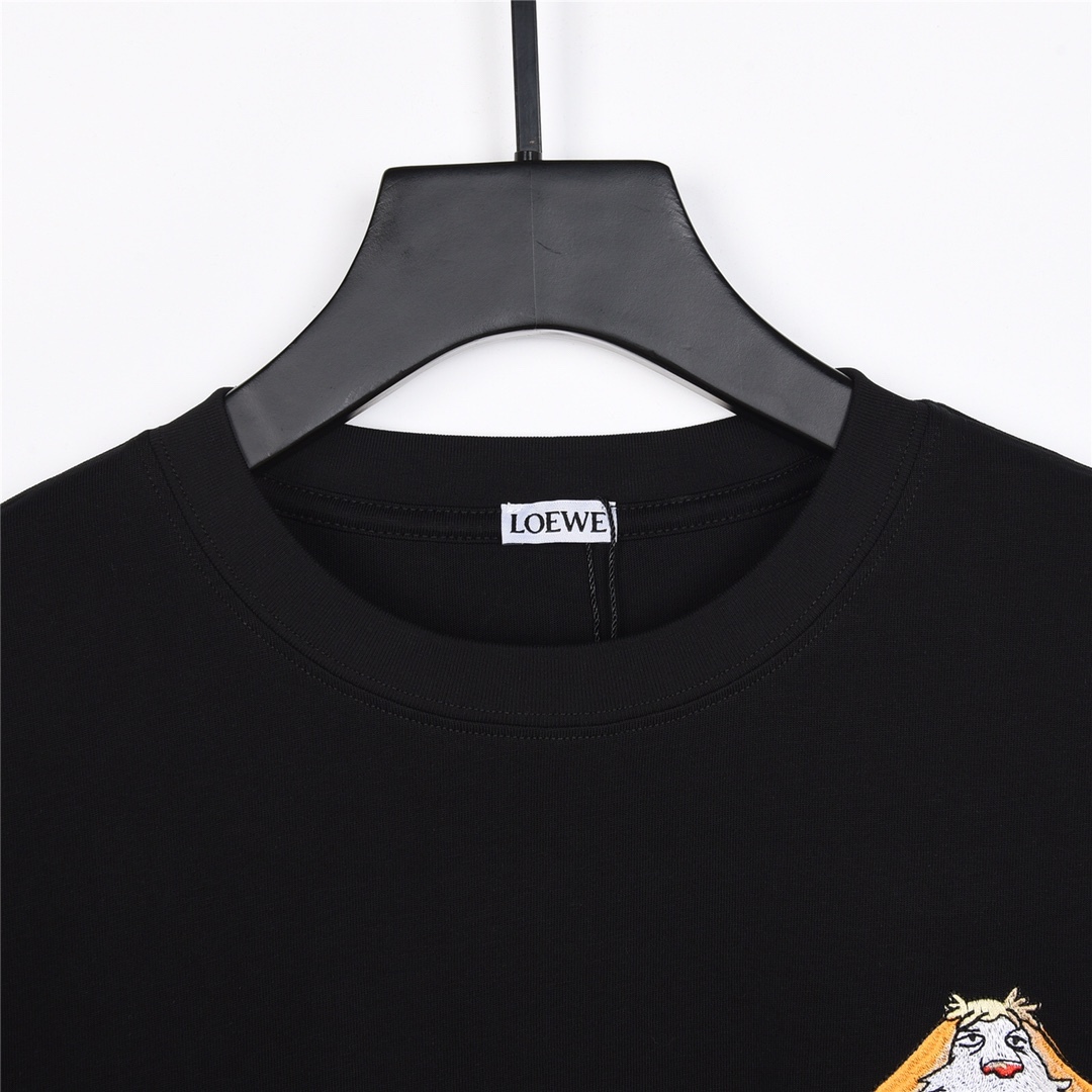 GXZ Loewe-Inspired Black Graphic T-Shirt - Premium Casual Tee