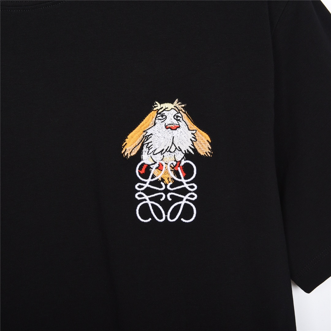 GXZ Loewe-Inspired Black Graphic T-Shirt - Premium Casual Tee