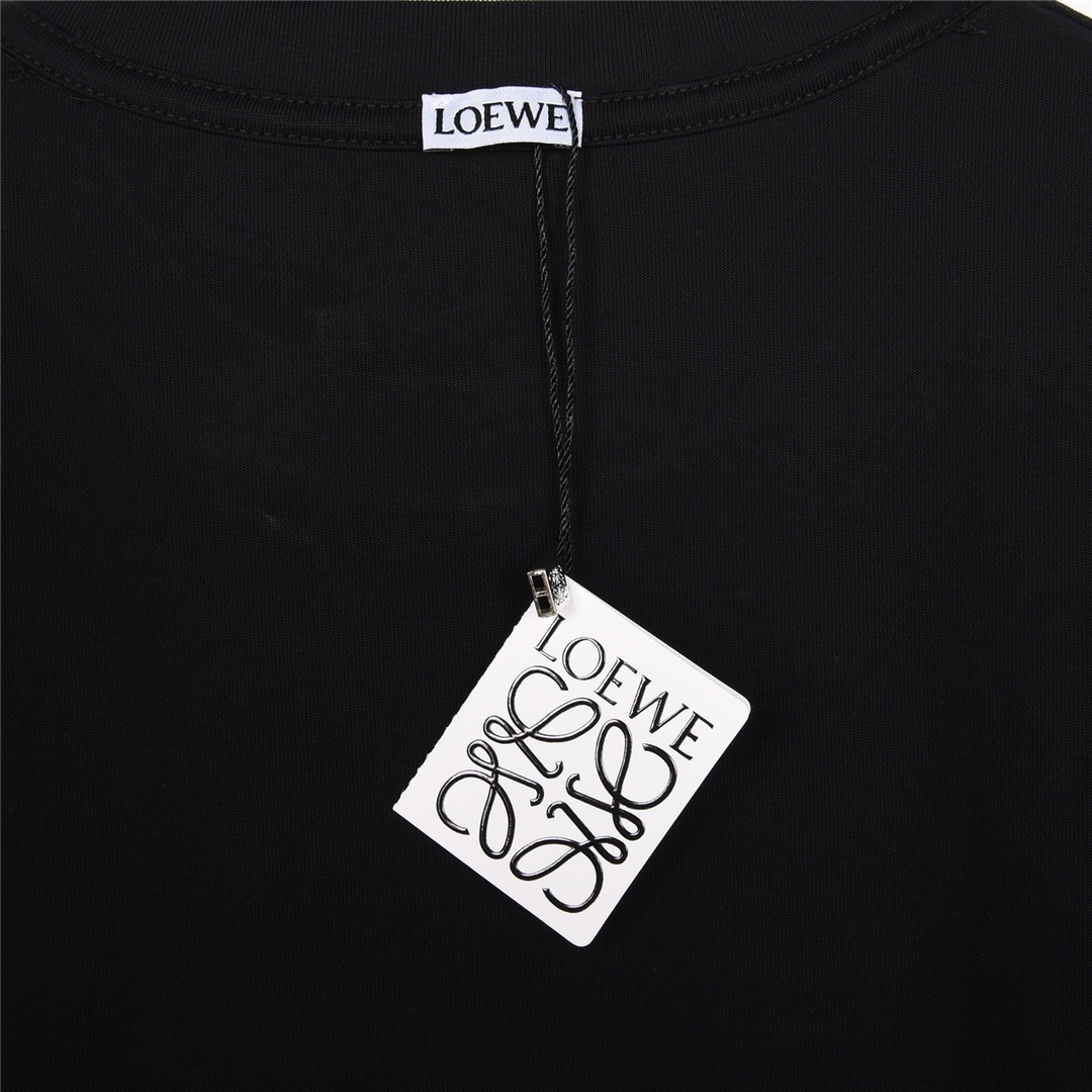GXZ Loewe-Inspired Black Graphic T-Shirt - Premium Casual Tee