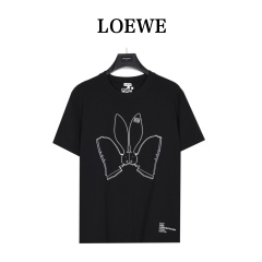 GXZ LOEWE-Inspired Black Bunny Graphic T-Shirt | Premium Statement Tee