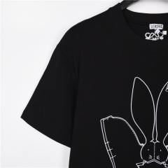 GXZ LOEWE-Inspired Black Bunny Graphic T-Shirt | Premium Statement Tee
