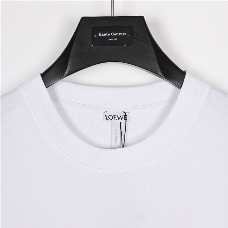 GXZ LOEWE-Inspired White Totoro Graphic T-Shirt | Playful Designer Tee