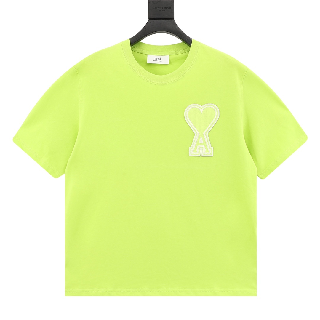 GXZ Neon Green Embroidered Logo T-Shirt - Bold Streetwear Statement Tee