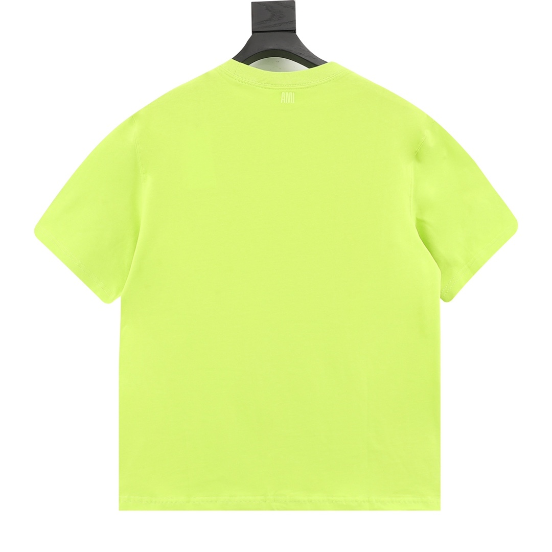 GXZ Neon Green Embroidered Logo T-Shirt - Bold Streetwear Statement Tee