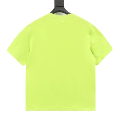 GXZ Neon Green Embroidered Logo T-Shirt | Bold Streetwear Statement Tee