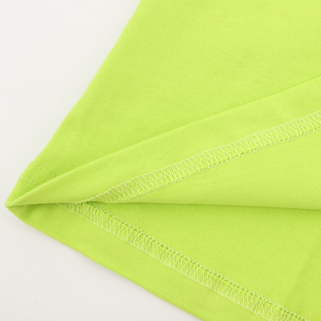 GXZ Neon Green Embroidered Logo T-Shirt - Bold Streetwear Statement Tee