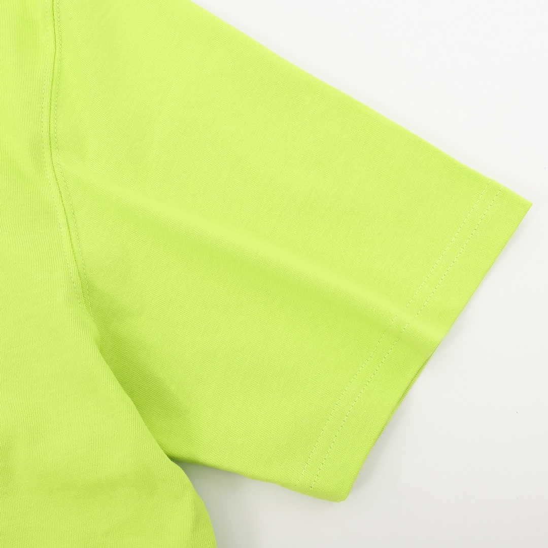 GXZ Neon Green Embroidered Logo T-Shirt - Bold Streetwear Statement Tee