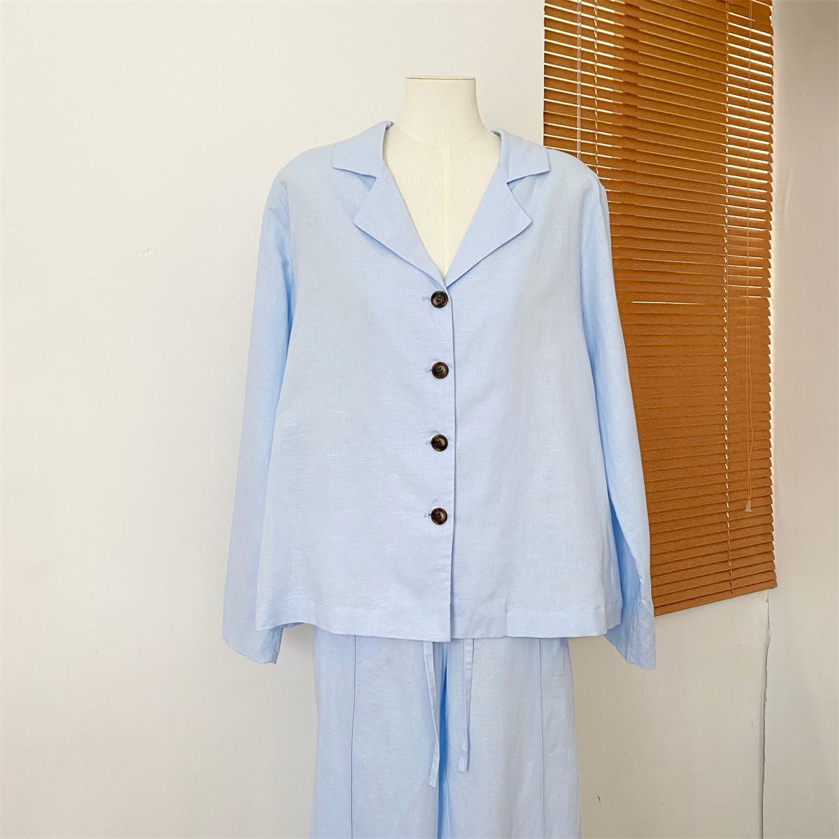 Women's Linen Pajama Set – Customizable Sleepwear by GXZ