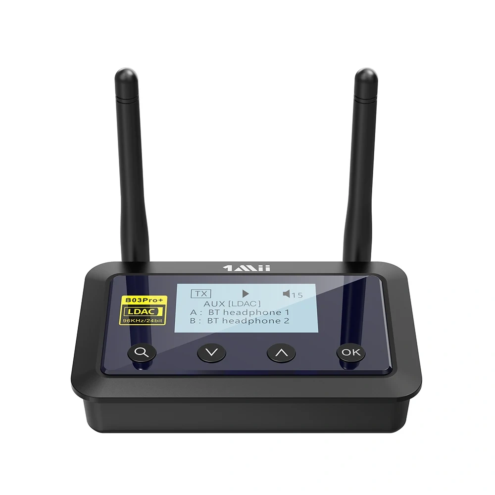 TV Transmitter & Receiver Bluetooth 5.0 Stereo Receiver Transmitter with Aptx-LL/HD LDAC B03PRO+