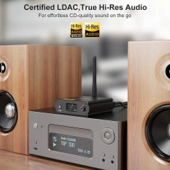 Bluetooth HiFi DAC Receiver with aptX-LL LDAC Wireless Receiver for Powered Speaker DS220