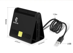 USB Card Reader All in One SD TF Memory Card Reader ISO 7816 EMV ID SIM Card Reader ZW-12026-7