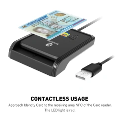 New 2 in 1 Smart Card Reader RFID/NFC Access Card Reader Plug and Play IC ID Card Reader ZW-12026-13