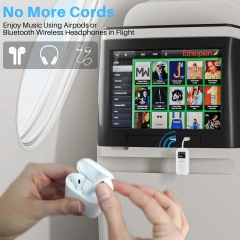 Airplane Bluetooth 5.2 Audio Adapter 10H of Playtime TV Transmitter Safefly Dual