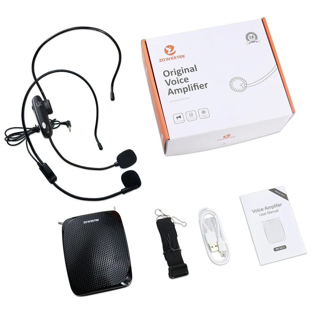 Teacher Voice Amplifier 10W  with UHF Wireless Mic and Wired Mic Headset Speaker Amplifier S615