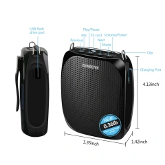 Teacher Voice Amplifier 10W  with UHF Wireless Mic and Wired Mic Headset Speaker Amplifier S615