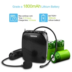 Teacher Voice Amplifier 10W  with UHF Wireless Mic and Wired Mic Headset Speaker Amplifier S615