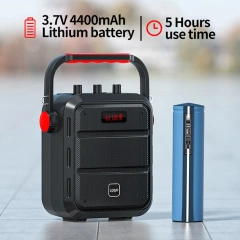 Rechargeable Bluetooth Speaker with UHF Wireless Microphone 30W Output Power for Outdoor H1Plus
