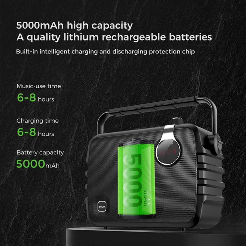 Newest Hottest Home Outdoor Wireless HIFI Karaoke Speaker With UHF Microphone 70W Party Speaker K6