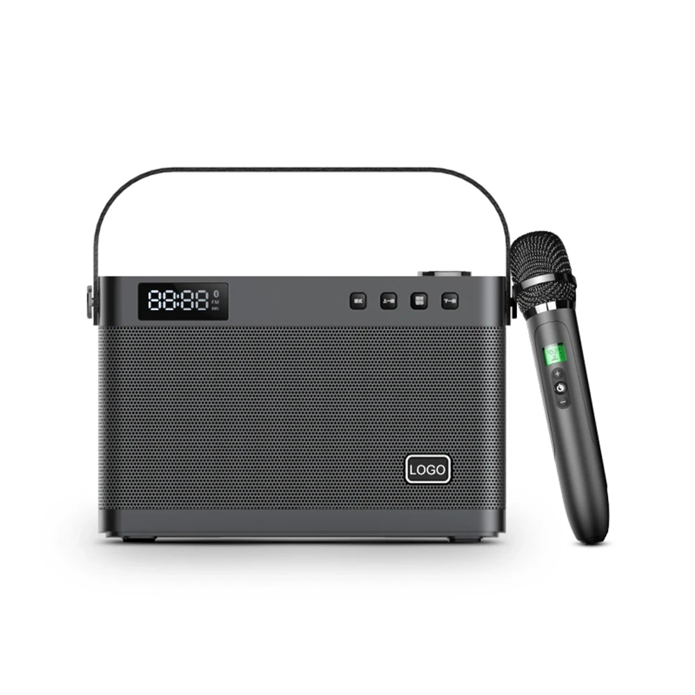 Active Noise Cancelling Bluetooth Speaker Home Hi-Fi Loud Party Speaker with UHF Wireless Microphone T9