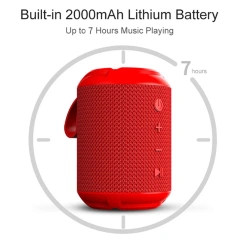 8W SOS Alarm Small Bluetooth Speaker True Wireless Stereo Portable Waterproof Laptop Speaker Box P6