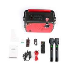 Newest Hottest Home Outdoor Wireless HIFI Karaoke Speaker With UHF Microphone 70W Party Speaker K6