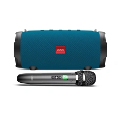 40W Output IPX5 Waterproof Rechargeable Bluetooth Hi-Fi Speaker with Wireless Karaoke Mic P9MiniUHF