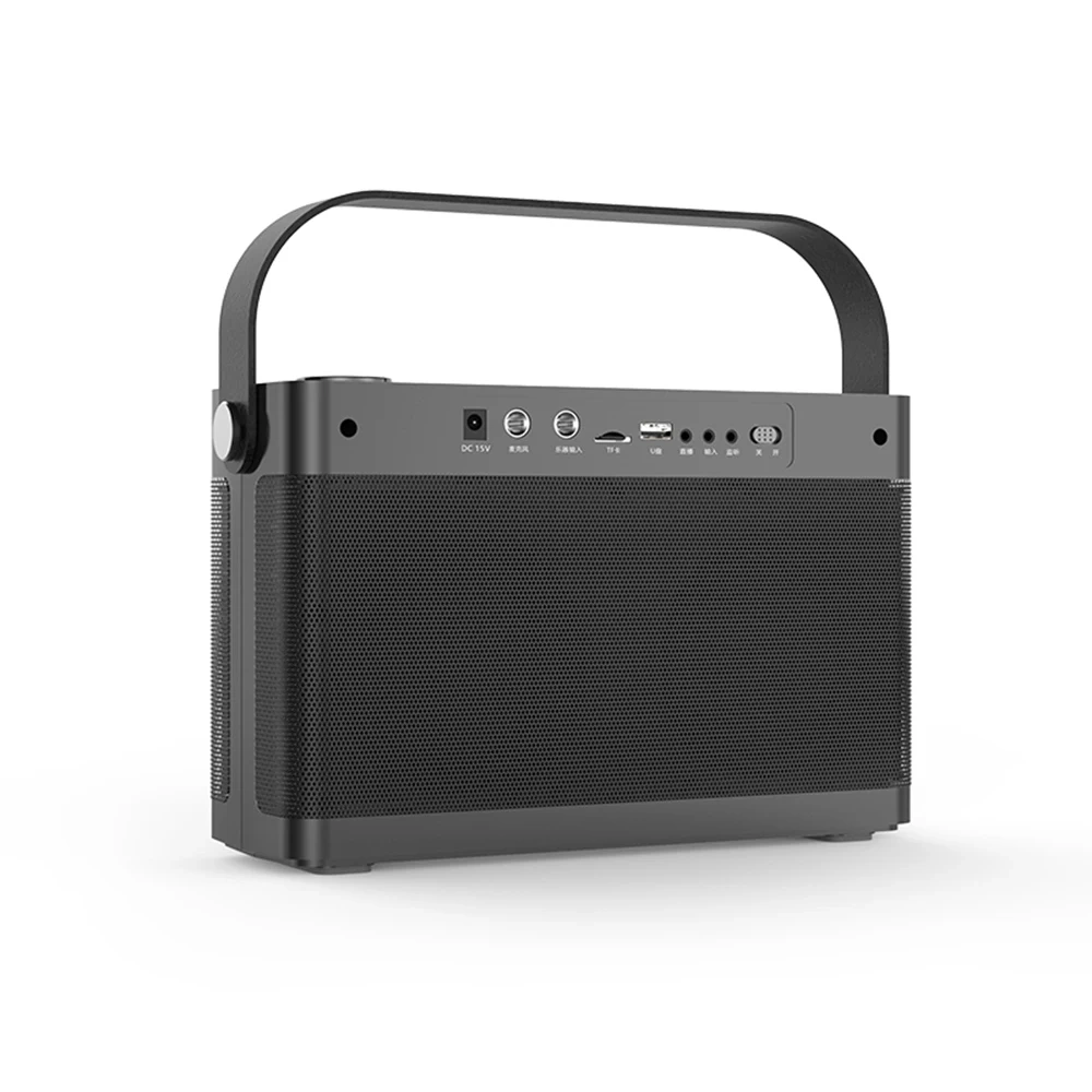 Active Noise Cancelling Bluetooth Speaker Home Hi-Fi Loud Party Speaker with UHF Wireless Microphone T9