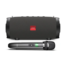 40W Output IPX5 Waterproof Rechargeable Bluetooth Hi-Fi Speaker with Wireless Karaoke Mic P9MiniUHF