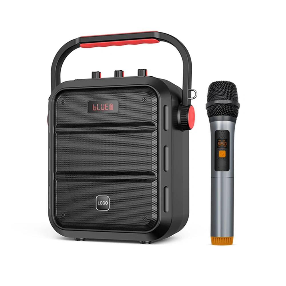 Rechargeable Bluetooth Speaker with UHF Wireless Microphone 30W Output Power for Outdoor H1Plus