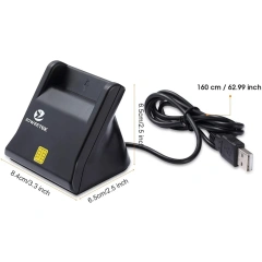Mini Smart Credit Card Reader with USB 2.0 Card Reader for ISO 7816 EMV CAC/IC/ID Cards ZW-12026-3