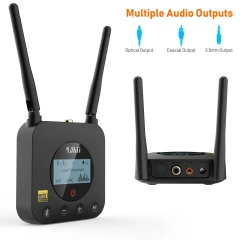 LDAC BT 5.1 Audio Receiver with Display Upgrade Your Old Speaker,Long Range Wireless Adapter B06PRO+