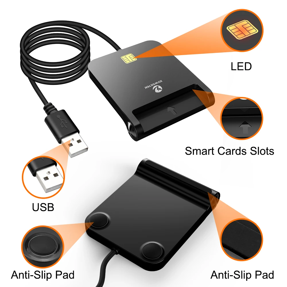 IC ID Card Reader ZW-12026-8 – smart card reader
