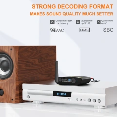 BT 5.2 Hi-Fi Music Receiver for Home Stereo with LDAC,Audiophile DAC aptX HD Adapter DS200PRO
