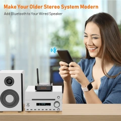 LDAC BT 5.1 Audio Receiver with Display Upgrade Your Old Speaker,Long Range Wireless Adapter B06PRO+