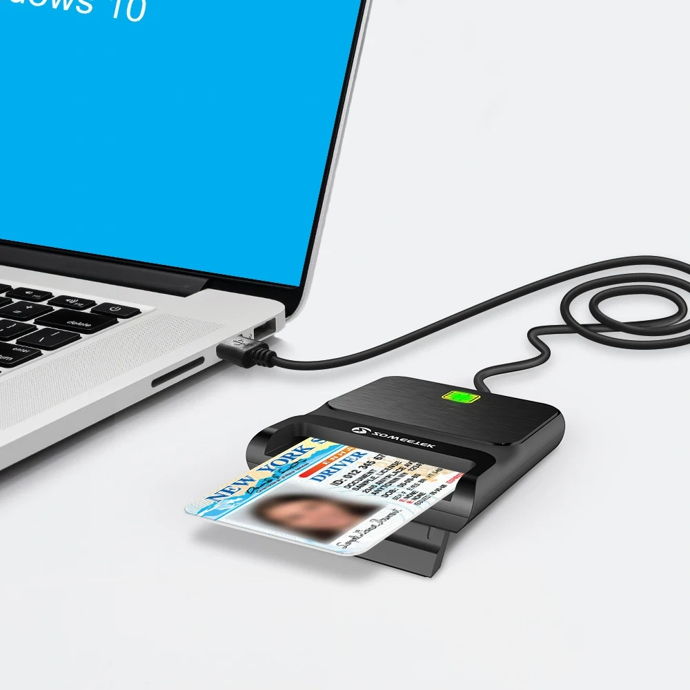 Chip Card Reader USB 2.0 EMV CAC SIS IC ID Card Reader ATM Credit Card Reader ZW-12026-9