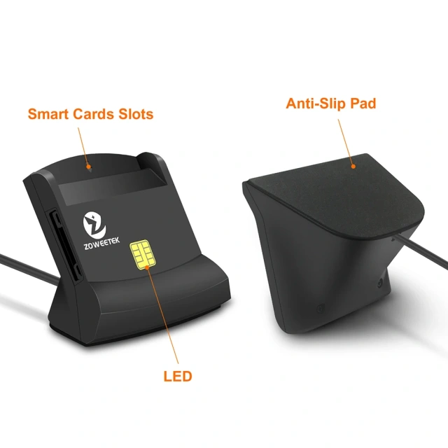 Multifunction Card Reader EMV IC/ID/TF/SD/MMC/SIM Smart Credit Card Readers All In ONE ZW-12026-6