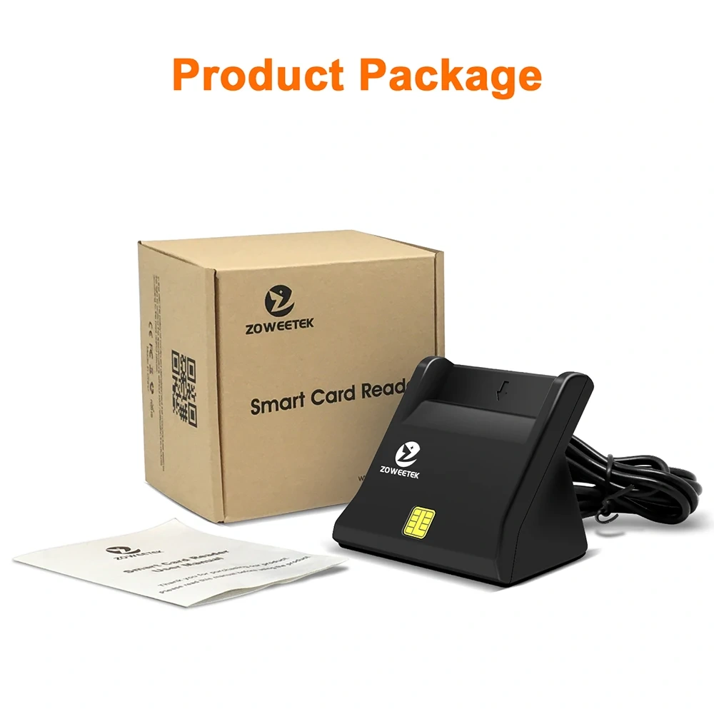 Mini Smart Credit Card Reader with USB 2.0 Card Reader for ISO 7816 EMV CAC/IC/ID Cards ZW-12026-3