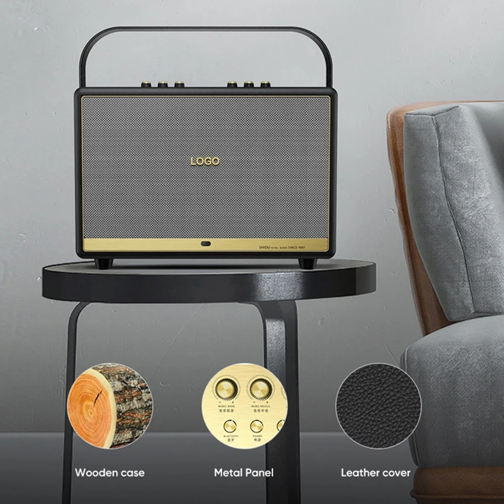 120W High Power Multifunction Music Player Home HIFI Speaker with Coaxial Fiber Guitar Instrument T30