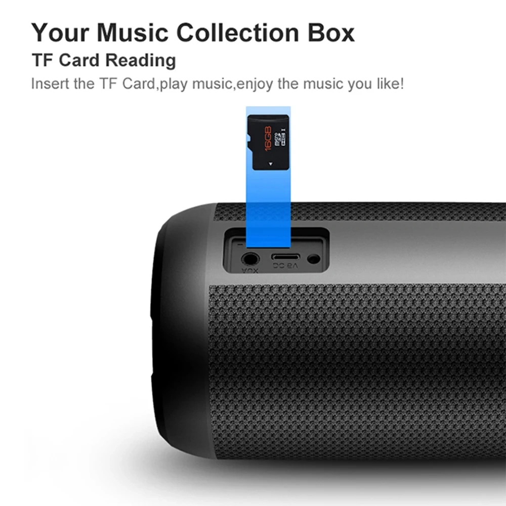 Portable Speakers 7.4V 2500mAh Battery Bluetooth 5.0 IPX5 Dual Waterproof Speakers P8