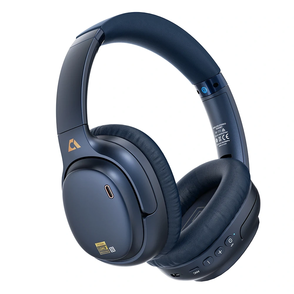 Hi-res LDAC Bluetooth Earphone Wireless Headphones ANC with aptX HD & Low Latency 60H Playtime E700