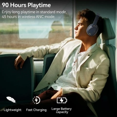 Hybrid ANC Headphones with USB Bluetooth5.3 Transmitter Dongle&Mic aptX HD/LL Over-Ear Set E700Set