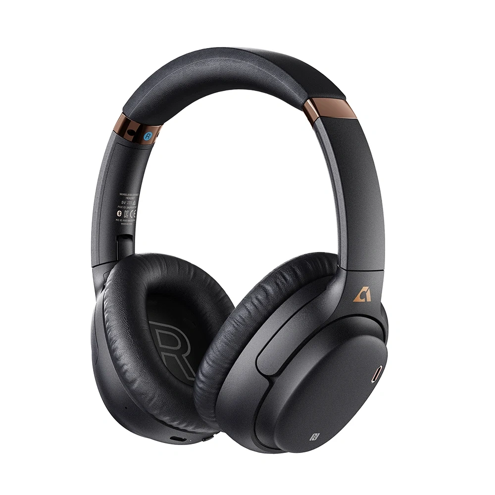 Bluetooth Wireless Over Ear Headphone with aptX LL/Multipoint/NFC Headset Microphone E600Pro