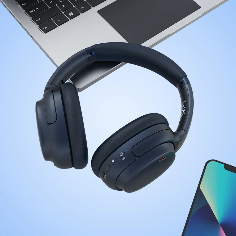 Hi-res LDAC Bluetooth Earphone Wireless Headphones ANC with aptX HD & Low Latency 60H Playtime E700