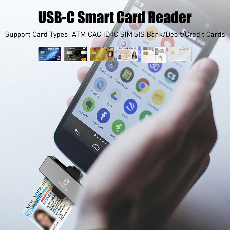 Zoweetek Smart Card Reader – EMV Credit Card Reader USB