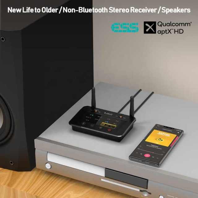 Hi-Fi Bluetooth 5.2 Transmitter & Receiver – Dual Mode Audio Adapter with ESS SABRE DAC B03PRO