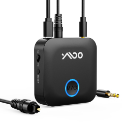 Wireless Bluetooth 5.2 Transmitter and Receiver with Aptx-LL/HD & Adaptive Bluetooth Audio Adapter B06T5