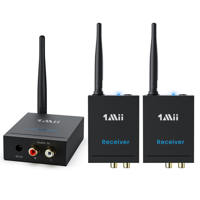 1TX + 2RX Set 100m Long Range Stable Transmission 2.4GHz Wireless Audio Transmitter and Receiver RT5066M