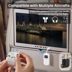 Airplane Bluetooth Adapter With Aptx-LL/HD & Adaptive Wireless Audio Transmitter and Receiver Safefly Pro