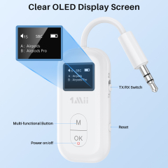 Airplane Bluetooth Adapter With Aptx-LL/HD & Adaptive Wireless Audio Transmitter and Receiver Safefly Pro