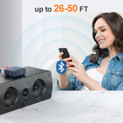 Mini Bluetooth 5.1 HiFi Receiver with aptX HD – Wireless Audio Adapter with Built-in Battery B06HD